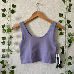 NWT Forever 21 Women’s Purple Longline Ribbed Seamless Sports Bra Size L